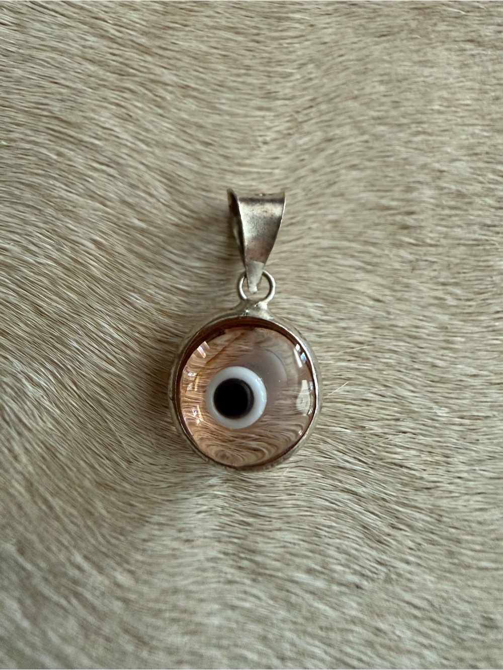 Brand New Evil Eye Pendant Charm Pink Sterling Silver 925